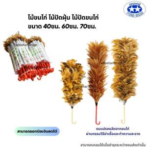 ไม้ขนไก่ ไม้ปัดขนไก่ ไม้ปัดขนไก่ขนธรรมชาติ ไม้ปัดฝุ่น อุปกรณ์ทำความสะอาด Feather duster