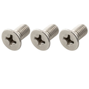 Musiclily Pro สแตนเลส M5X10mm/สกรูยึดแบบ Crosshead Countersunk สำหรับ Floyd Rose ล็อค Tremolo สะพานบล็อก (ชุด3ชิ้น)