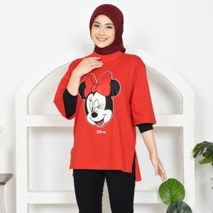 Atasan Tunik Oversize kKekinian Motif Animasi Tangan 7/8 bahan cm24s