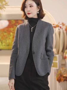 2026 High-end Small Batch Autumn Long Sleeve Woolen Coat