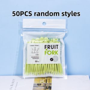 Cute cartoon animal fruit fork set disposable plastic fruit picks suitable for cakes desserts and salads kids tableware