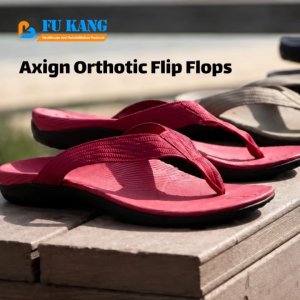 BLACK Axign Premium Orthotic Flip Flops | Arch Support Corrective Footwear