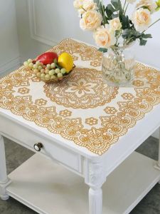 Tablecloth Waterproof Heat-Proof and Disposable Side Table Corner Table Cover Washing Machine Refrigerator Small Square Table Pad Bedside Table Cover Cloth Tea Table Cloth