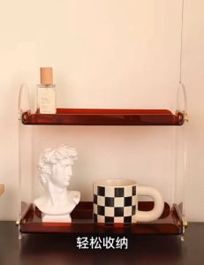 >SG Stock> Acrylic Makeup Storage Rack Acrylic Shelf Multi Storage Purpose Desktop Rack Desktop Shelf Cosmetics Storage Rack Perfume Storage Rack Skincare Storage Rack Perfumes Storage Rack Displays Storage Rack Cups Storage Rack