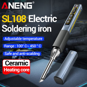 ANENG | ANENG SL108 96W PD QC Smart Digital Soldering Iron Kit Fast Heating 100-450℃ Adjustable Temp Portable Welding Repair Tool Set