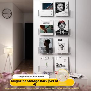 Acrylic Wall Mount Magazine Rack