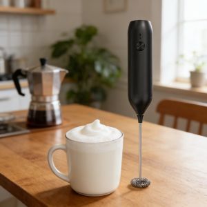 Electric Handheld Coffee Milk Blender Rechargeable Milk Frother 304 Stainless Steel Head Multi-Use Electric Foam Frother Drink Mixer