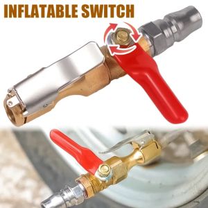 สวิตช์ยางเติมลมได้รถหัวฉีดเป่าลมข้อต่อวาล์วปล่อยลมอย่างรวดเร็วอุปกรณ์ตกแต่งรถยนต์อะแดปเตอร์ล้อยางรถคลิปออนวาล์ว