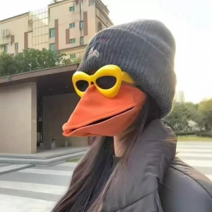 Talking Duck Bill Mask with Glasses 3D Movable Mouth Adjustable Elastic Strap for Halloween Cosplay Party Funny Prop Gift Set