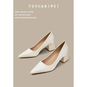 เรียบหรู ส้นเตี้ย ผ้าซาติน รองเท้าแต่งงานสําหรับผู้หญิง Dual Wear สีขาว รองเท้าเจ้าสาว สไตล์ฝรั่งเศส รองเท้าส้นหนาเดี่ยว ทันสมัย