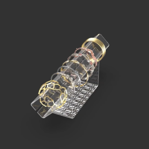 TEMPAT RAK PENYIMPANAN PAJANGAN AKSESORIS PERHIASAN GELANG AKRILIK BENING BRACELET BANGLE JEWELRY JEWELLERY RACK SHOWCASE DISPLAY ACCESSORIES HOLDER STAND STORAGE ORGANIZER KEKINIAN AESTHETIC ESTETIK ELEGANT MODERN PATTERN CLEAR ACRYLIC MOTIF DASHED 015