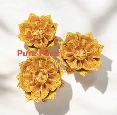 In stock handmade lotus flower / hexagonal lotus flower for rebirth / Qingming Festival / Ghost Festival 手工折 莲花/ 六角往生莲花 / 清明节 / 中元节