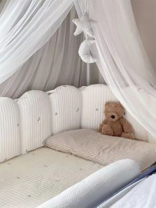 Pure Cotton Baby Bed Barrier Soft Plush Child Connecting Bed Guard Anti-Collision Nursery Room Safety Rail Baby Barrier
