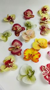 (1PCS) Kuntum Anggrek Latex Bulan Flowers Bunga Phalaenopsis Orchid Satuan Premium Artificial untuk Hiasan Ruang Tamu Kamar Buket Hotel dan Dekorasi Pernikahan Pelaminan Murah Import Artifisial