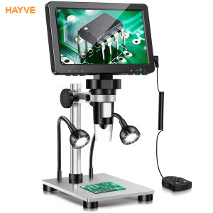 Hayve Digital Microscope 1200X Soldering Microscope for Coin 12MP PCB Circuit Repair Magnifier Compatible with Windows/Mac OS