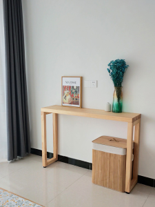 New Chinese Style Solid Wood Console Household Partition Console Tables against the Wall Side View Long Table Zen Altar Entrance Cabinet