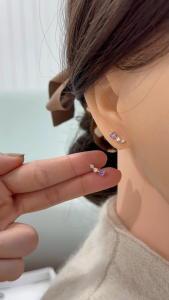 SweetsSparkles ต่างหูแฟชั่น สไตล์เกาหลี GD00003 ต่างหูเกาหลี ต่างหูมินิมอล ต่างหูมุก ก้านเงิน 92.5%