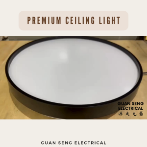Premium Black White LED Ceiling Light 36W 48W - Daylight 3 Tone | Guan Seng Electrical