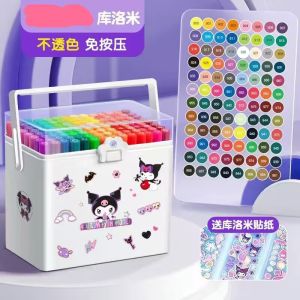 Acrylic Markers Set for Primary School Students Art Watercolor Pen Non-Transparent Colorable Children Painting Brushes