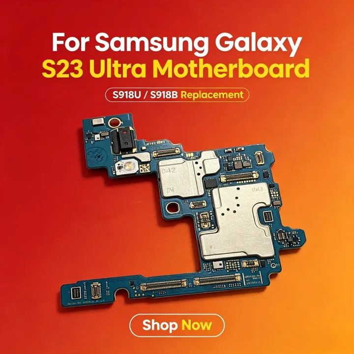 Fully Tested Unlocked Replacement Mainboard Repair Accessory For Samsung Galaxy S23 Ultra S23U SM-S918U S918B Logic Motherboard