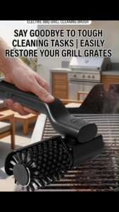 Electric BBQ Grill Cleaning Brush - 180° Rotating Cordless Grill Cleaner with High-Torque Motor Rechargeable Wire