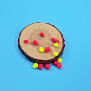 120Pcs EVA Foam Floats Fan Shape& Ball Beads Beans Fishing Tackle Accessories Fishing Float Bottom Rig Rigging Material