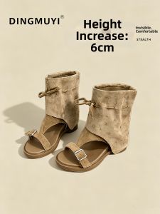 DINGMUYI | Elevated Thin Style Short Boots 6CM