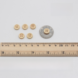 [Button] round Wooden Button round Solid Wood Button Raw Wood Color Cute Wild Button Clothing Accessories