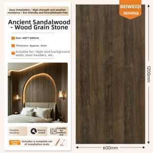 BEIQIVI | Waterproof PVC Self-adhesive Thin Flexible 3D Wooden Grain Wall Panels