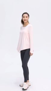 Baju Atasan Olahraga Wanita Lengan Panjang Oversize Hijab Sport Kaos Long Sleeve T-Shirt Yoga