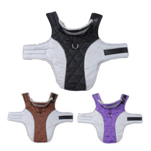 Winter Warm Dog Clothes High Collar Windproof Jacket For Small Large Dogs Cats Reflective Waterproof Pet Vest Coat Pug Overalls