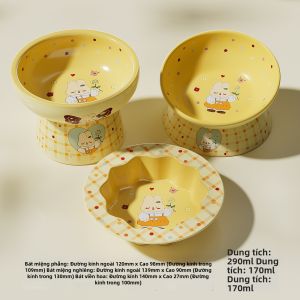 HUIYIMU | Bát Sứ Chống Tràn Cho Mèo