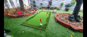 Bộ Thảm tập Putting GOLF.KT: 15m x 3 m. Dày 3 cm: Kèm 3 lỗ inox và cờ cao cấp bền bỉ đàn hồi tốt.