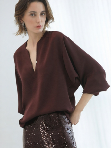 COCOBELLA | Elegant Satin Long Sleeve Shirt