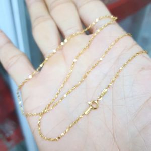 Dùng Lâu Dài- Không Đen Dây Chuyền Kim Tuyến Cương phản quang sáng Màu Vàng Mặt Tượng Cao Cấp- Phủ nano chống trầy xước bền bỉ