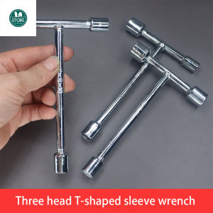 Three head T-shaped socket wrench short triangular board manual tool external hexagonal screw wrench