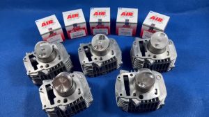 เสื้อสูบ wave 125+ลูกAIR 52.4มิล 54มิล 56มิล 57มิล 59มิล หลบวาล์วให้ฟรี (สำหรับ w125 i บังลม) (สำหรับ w 125 r/s ต้องเอาน๊อตอุด) (ทักคุยทางร้านยินดีอุดให้)