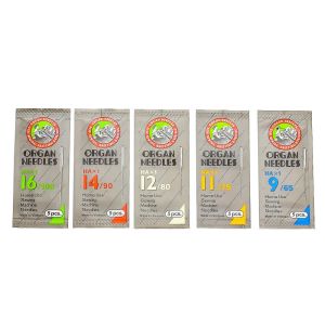 5pcs/Pack of ORGAN Household Sewing Machine Needles HAX1 Sewing Needles for SINGER BROTHER 9/65 11/75 12/80 14/90 Ect