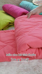 [HỎA TỐC 4H] Mền trẻ em 100x120cm chăn chần bông gòn polyester vỏ cotton cara màu sắc dễ thương cho bé trai bé gái Urombaby