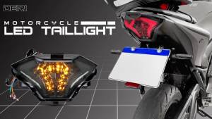 ไฟท้ายด้านหลังรถจักรยานยนต์ LED ไฟท้ายเบรกเลี้ยวโคมไฟแบบบูรณาการสำหรับ Yamaha R25 MT07 FZ07 MT03 R3 Sniper150