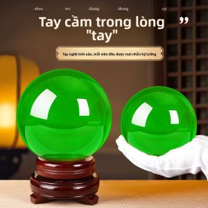 XINGYUE | Bubble-Free Lucky Green Crystal Ball Decor