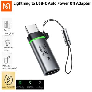Mcdodo Lightning to USB-C Auto Power Off Charging Adapter For iPhone 15 series Samsung Google iPad series Huawei Xiaomi MacBook series Wireless Earbud 3A 60W Fast charging