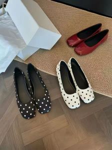 XUJIA | French Flat Slip-On Dotted Low-cut Womens Shoes