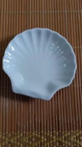 Đĩa sứ Long Phương đựng gia vị hình vỏ sò 9 cm cao cấp