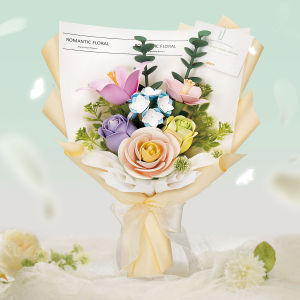 Robotime Rolife 3D Plastic 6 Types Flower Spring Time Bouquet Model Kits for Adults Mom Brithday Gifts