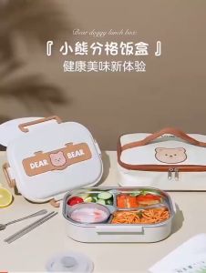 Hộp Cơm Giữ Nhiệt Dear Bear Đựng Cơm Văn Phòng Hộp Đựng Cơm Trưa Cao Cấp Chất Liệu Inox 304 (tkht)