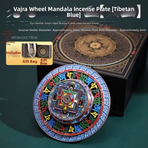 Tibetan Style Enamel Incense Holder