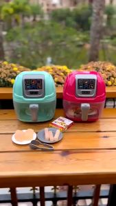 Ready Stock Pretend Play Air Fryer toys Pretend Kitchen Playhouse Cooking Toy Cooking Simulation Masak mainan budak