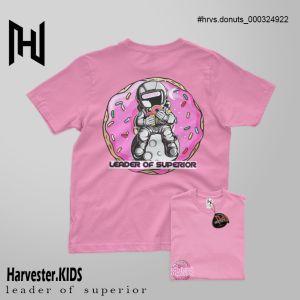 Kaos Anak Perempuan HARVESTER Astro Donut Pink Usia 2-12 Tahun