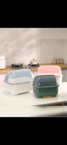 DuduMart Dish Rack with Cover Kitchen Dish drainer rack organizer Kitchen Dish Rack Organizer